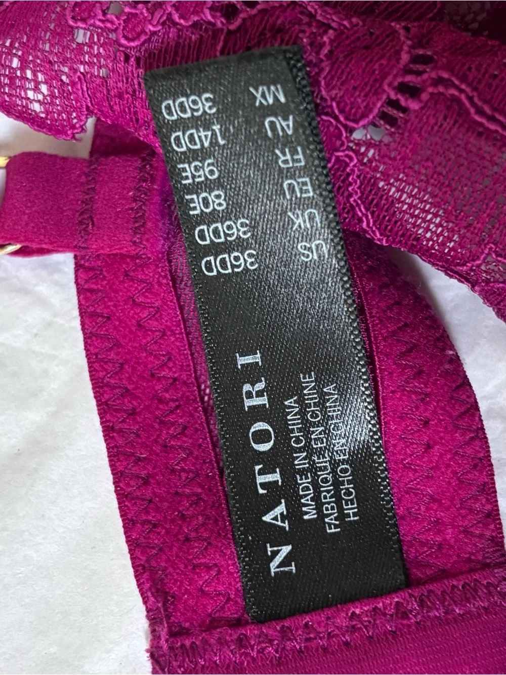 Natori Peony Unlined Underwire Lace Bra size 36DD - Picture 5 of 5